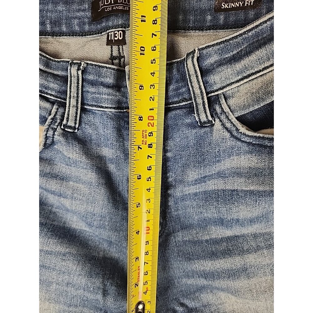 Judy Blue Jeans Womens 11/30 Blue Skinny Fit Medium Wash Stretch Denim Fit 31x23 - Picture 11 of 13